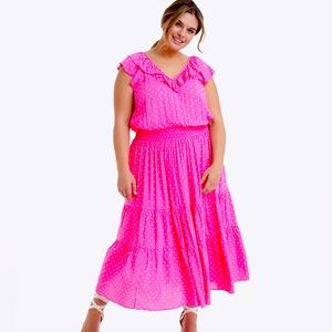 New Size 2X Marie Midi Dress in Polka Dots